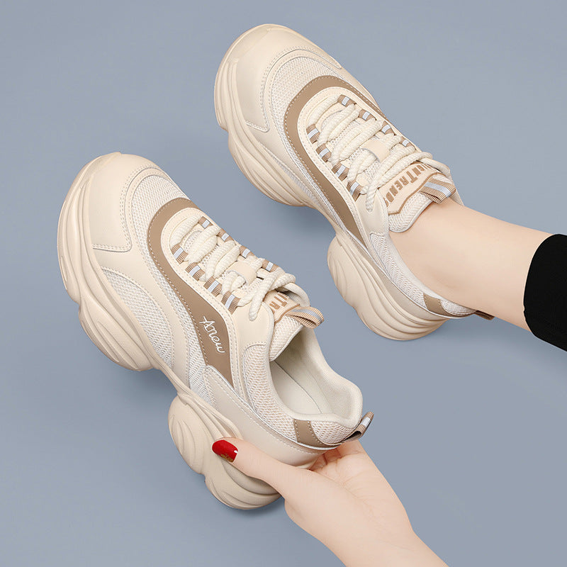 Women's Sports Platform Dad Black For Soft Sneakers