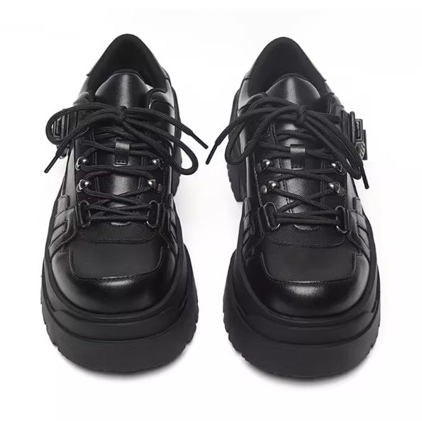 Men's Style Dad Cowhide High-grade Thick Bottom Sneakers