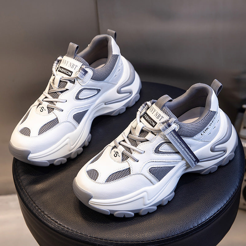 Women's Authentic Clunky Spring Platform Running Elevator Wild Casual Shoes