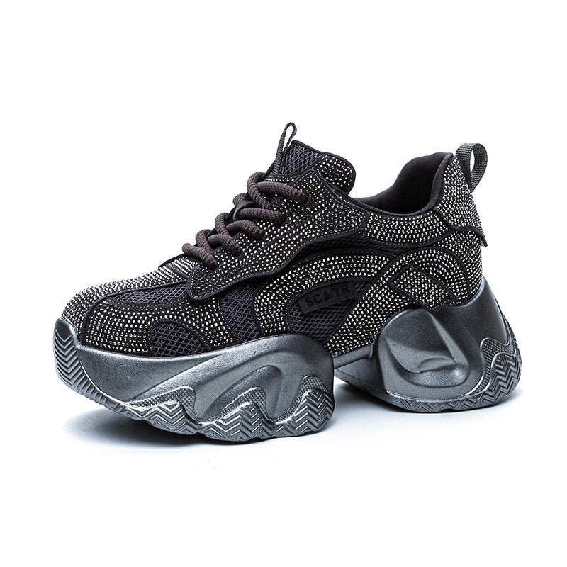 Women's Platform Height Increasing Insole Fashion Temperament Dad Starry Women's Casual Shoes