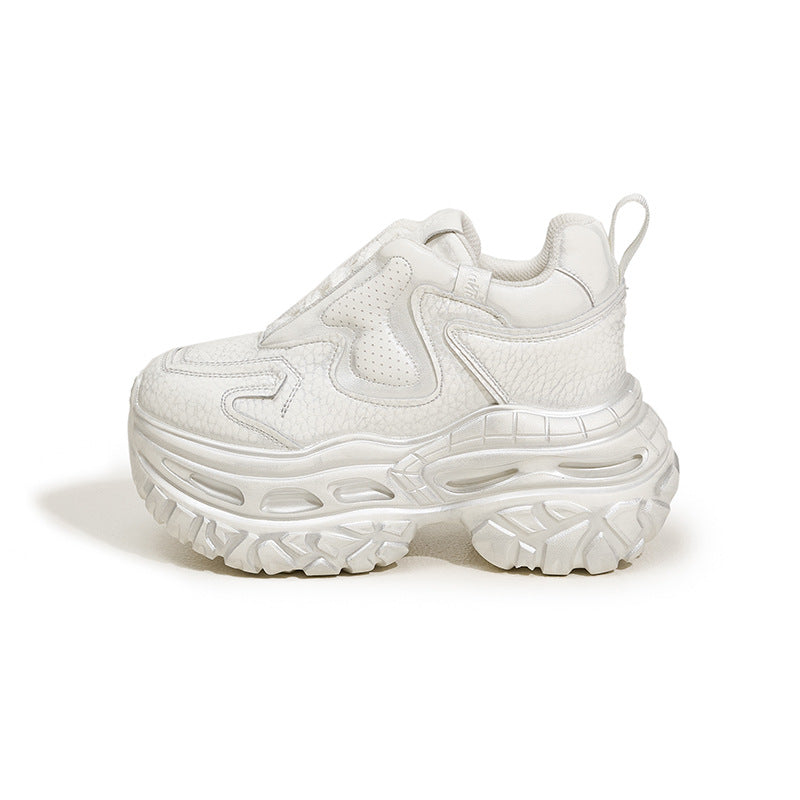 Women's Height Increasing Insole Dad Spring Fashion Brushed Versatile Women's Sports Shoes