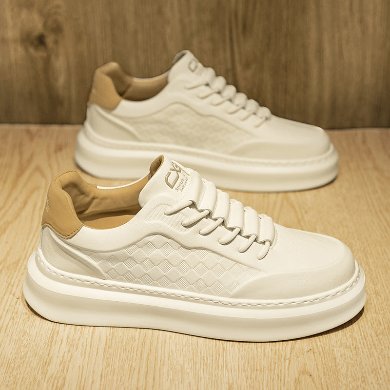 Men's Daily Versatile Skateboard Platform Sports High Sneakers
