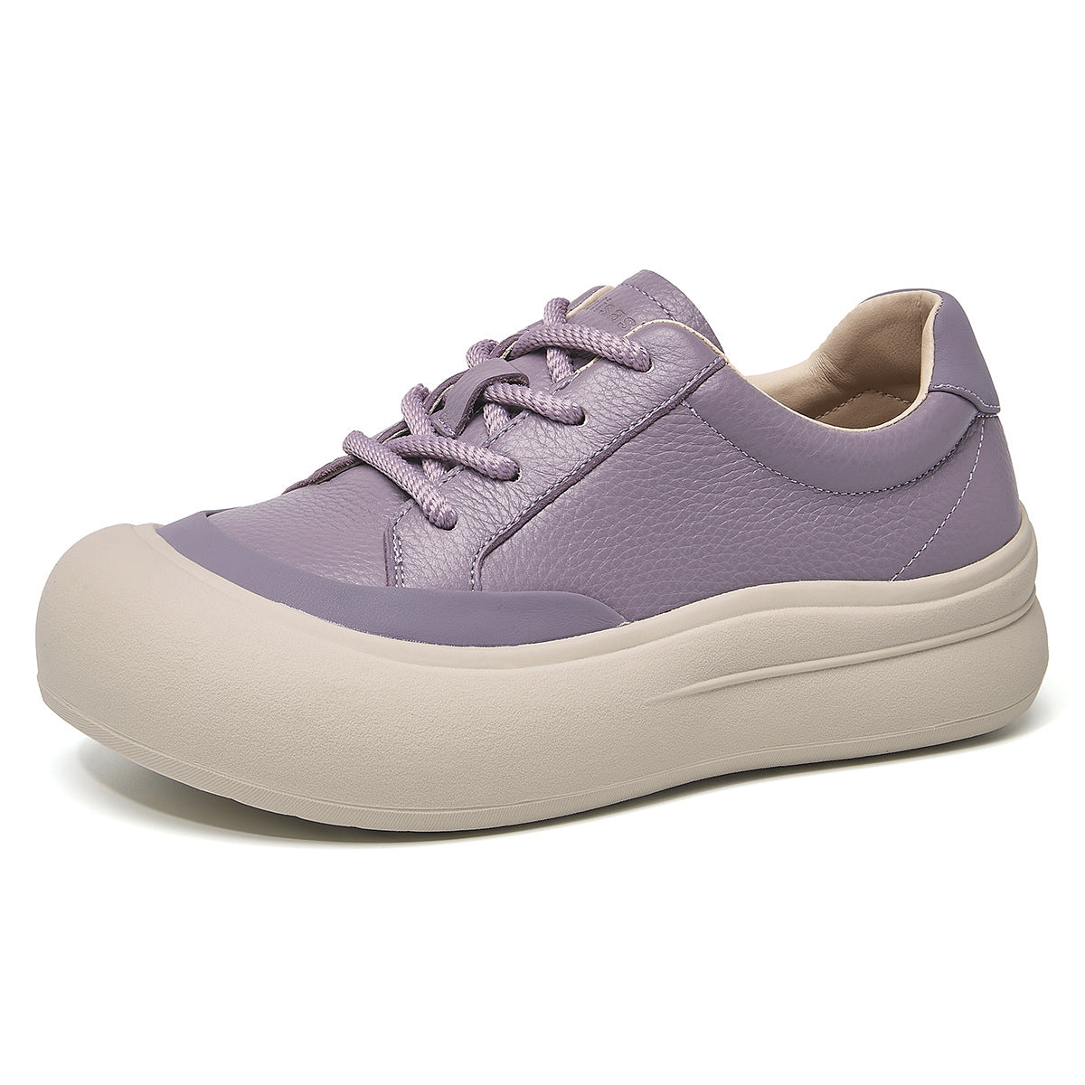 Women's Sports White For Fashion Round Head Thick Bottom Height Increasing Women's Casual Shoes