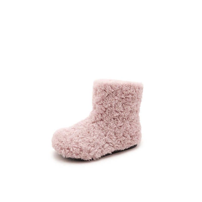 Women's Invisible Height Increasing Insole Trendy Warm Winter Fleece-lined Fluffy Short Women's Snow Boots