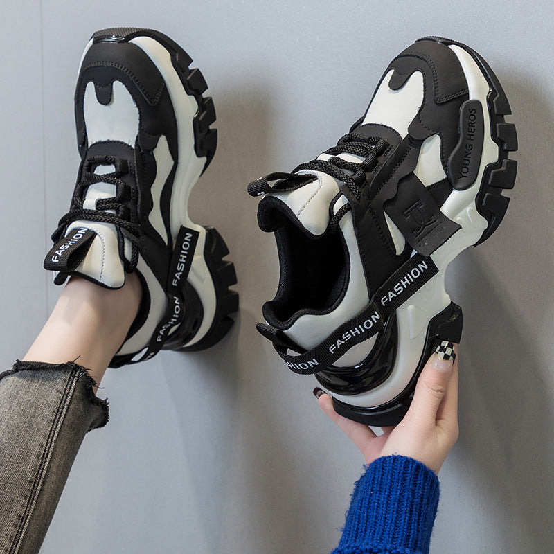 Women's Suction Film Bottom Spring Platform Tide Sneakers