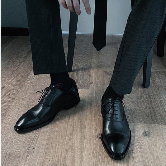 Men's Oxford Formal Wear Derby Wedding Height Men's Business Leather Shoes