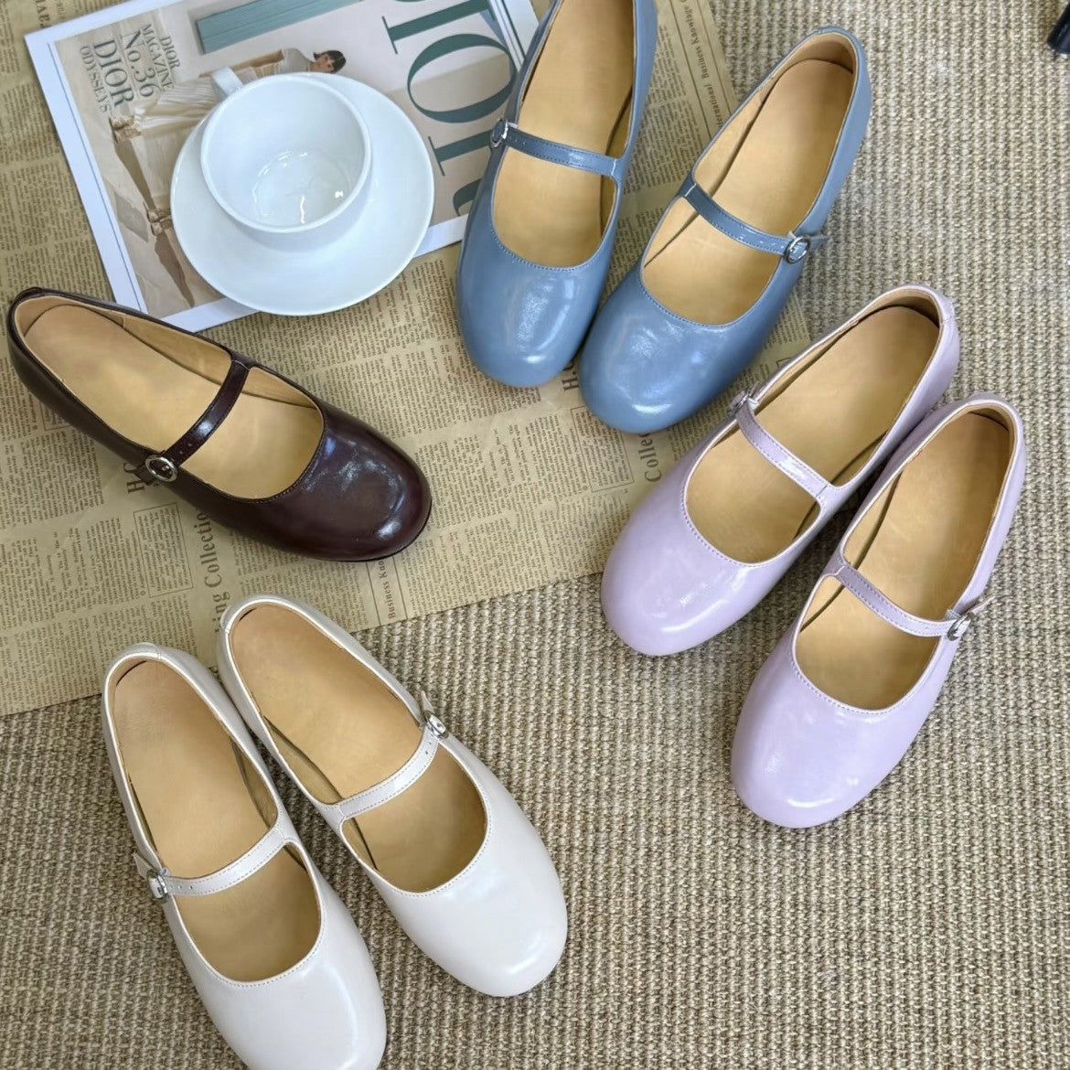 Women's Head With Soft Bottom Pumps Flat Ballet Women's Casual Shoes