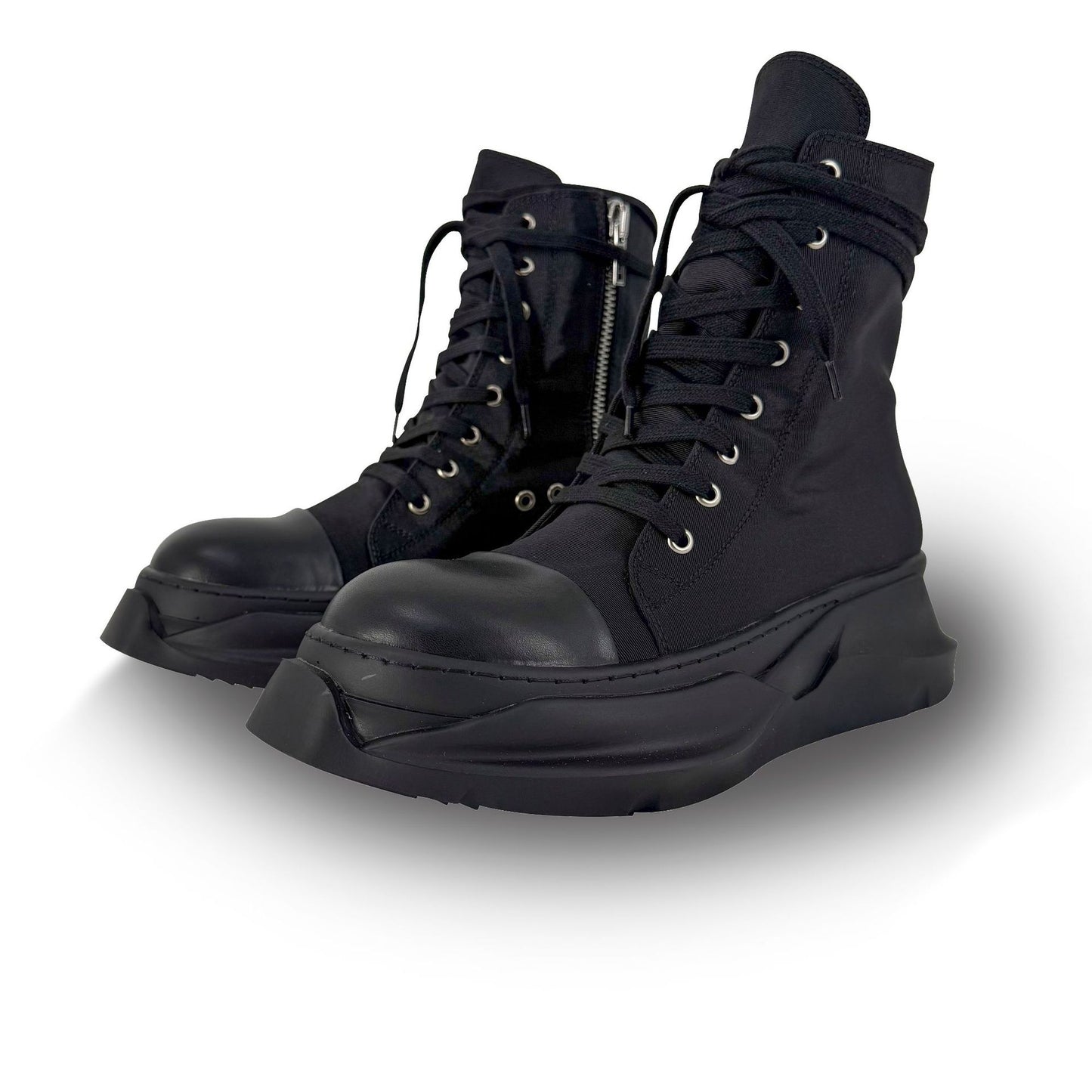 Dark Style Owens Platform Muffin Black Double Layers Canvas Shoes