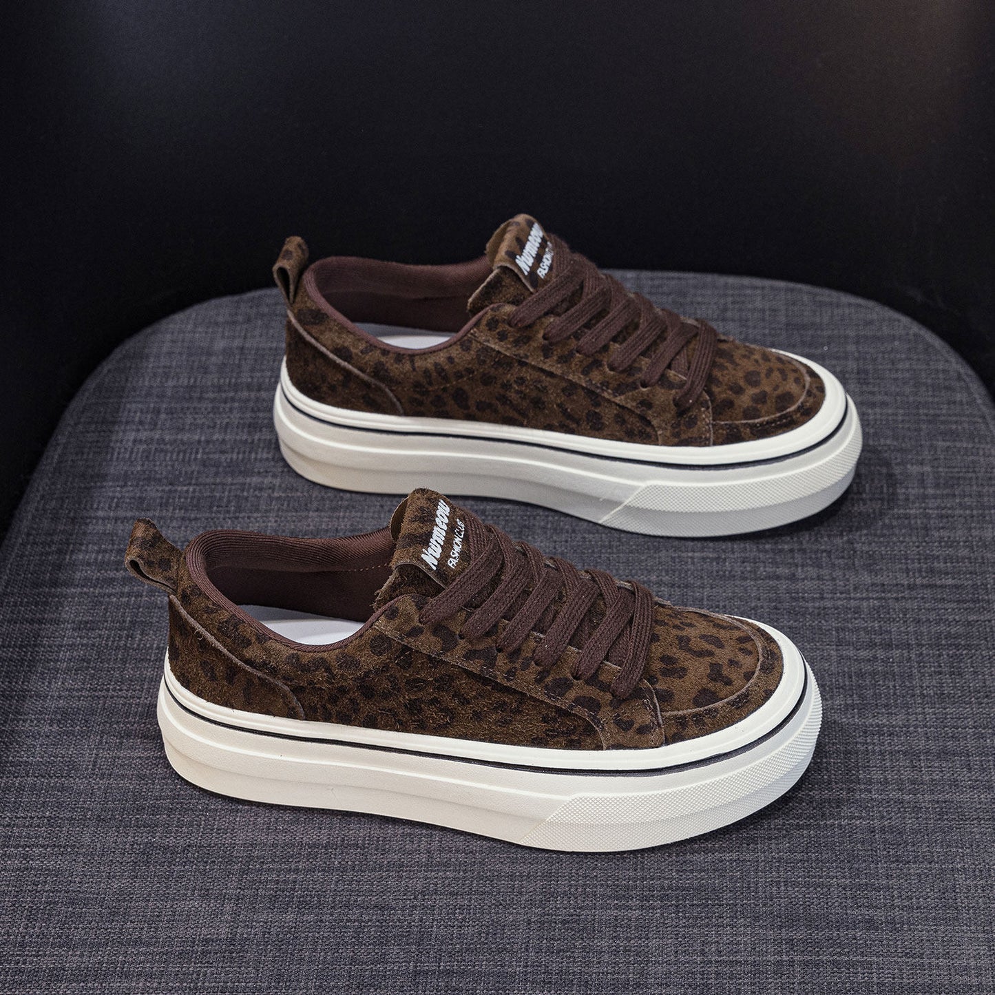 Women's Nice Genuine Platform Soft Bottom Round Sneakers
