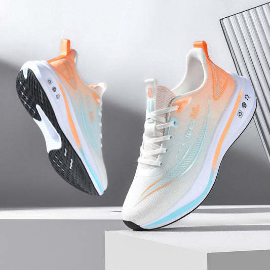Men's Four Green Light Breathable Shock Absorption Sneakers