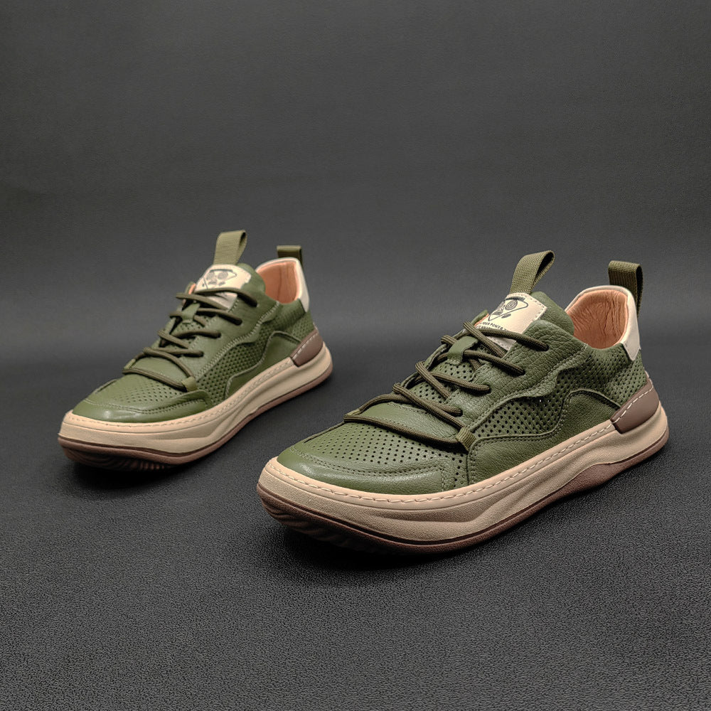 Men's Hollow Out Breathable Head Tilt Clown Men's Board Shoes
