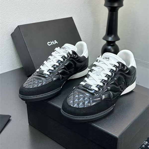 Classic Style Genuine Diamond Plaid German Training Lace Sneakers