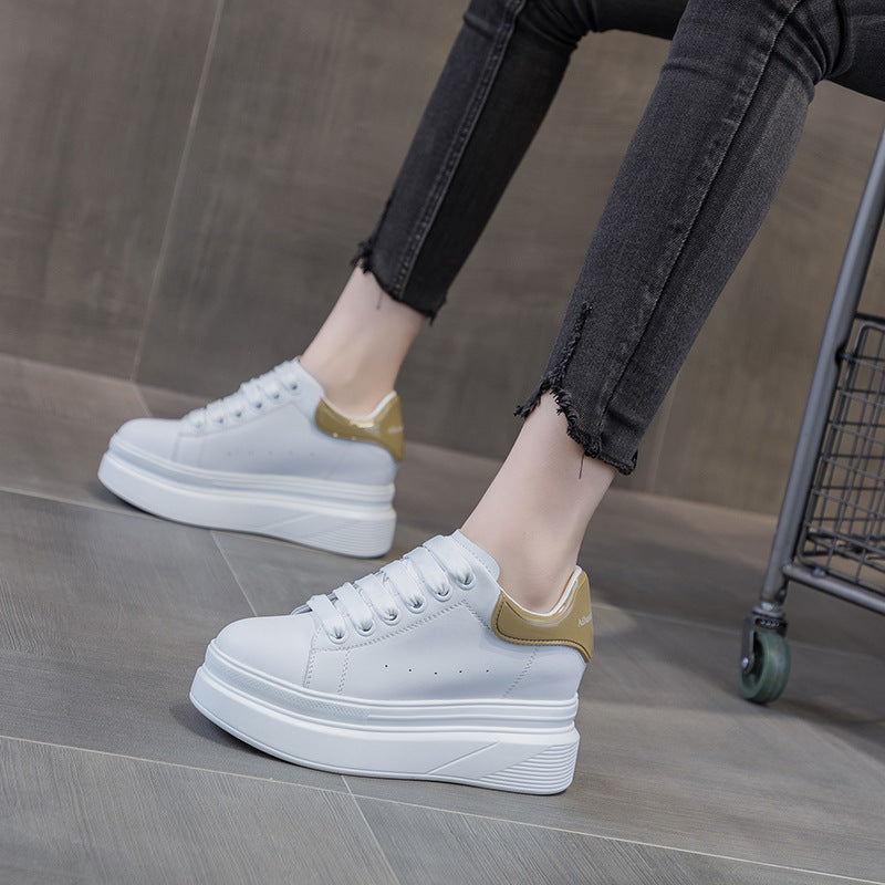 Women's Height Increasing Insole Mcqueen White Autumn Women's Casual Shoes