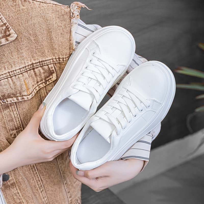 Women's Thick Bottom Heightened Easy Wear Spring Genuine Women's Casual Shoes