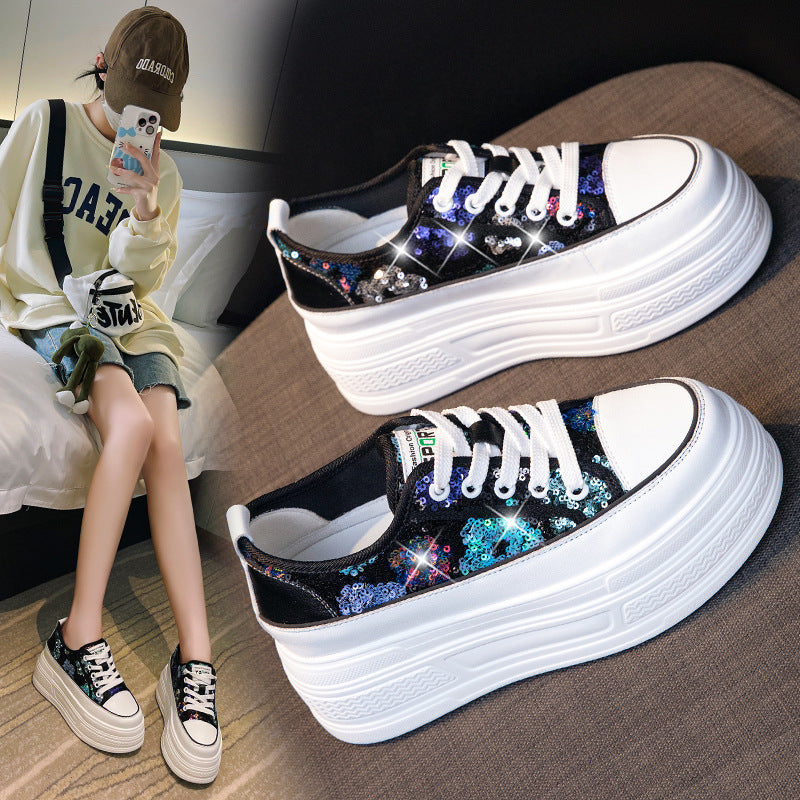 Women's Platform Height Increasing Versatile Breathable Mesh Women's Casual Shoes