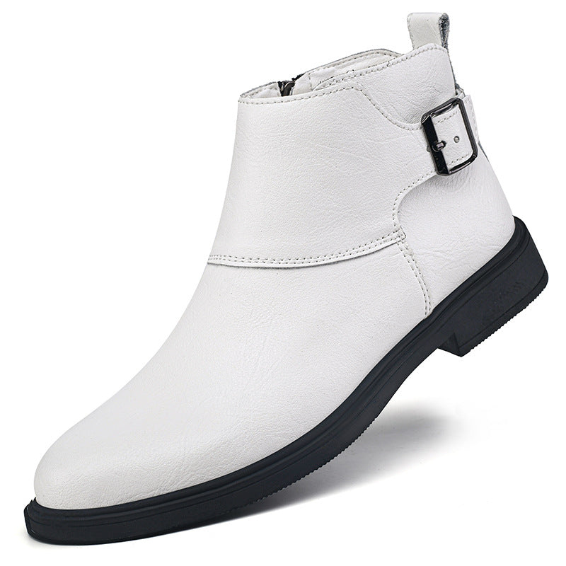 Men's Plus Size British Style Short Zipper Boots