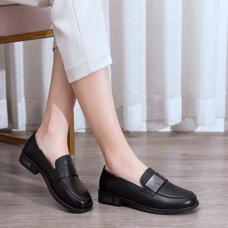 Women's Full Pumps Low Flat Soft Bottom Plus Heels