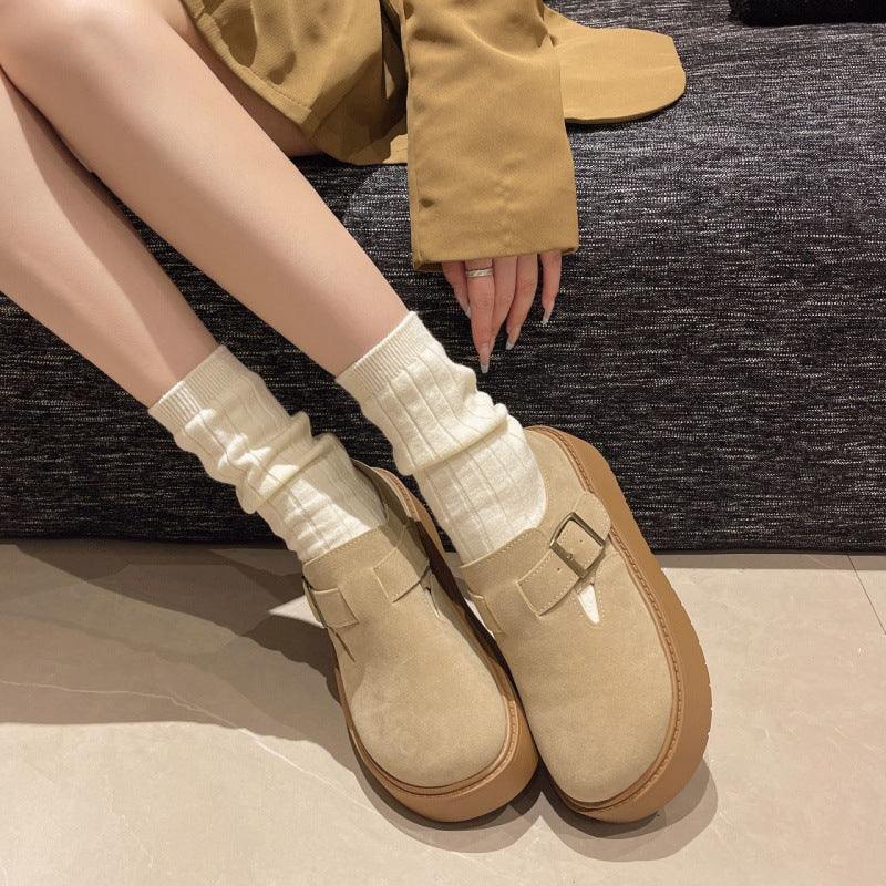 Women's Fashion Platform Autumn Height Increasing Retro Casual Shoes