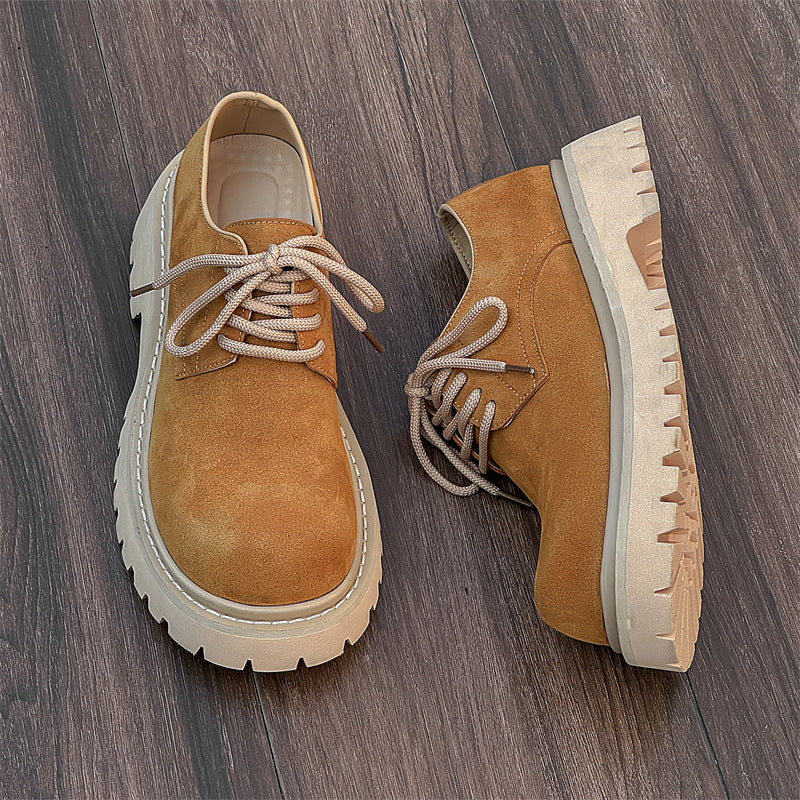 Men's Derby Spring Martin Vintage Thick Bottom Leather Shoes