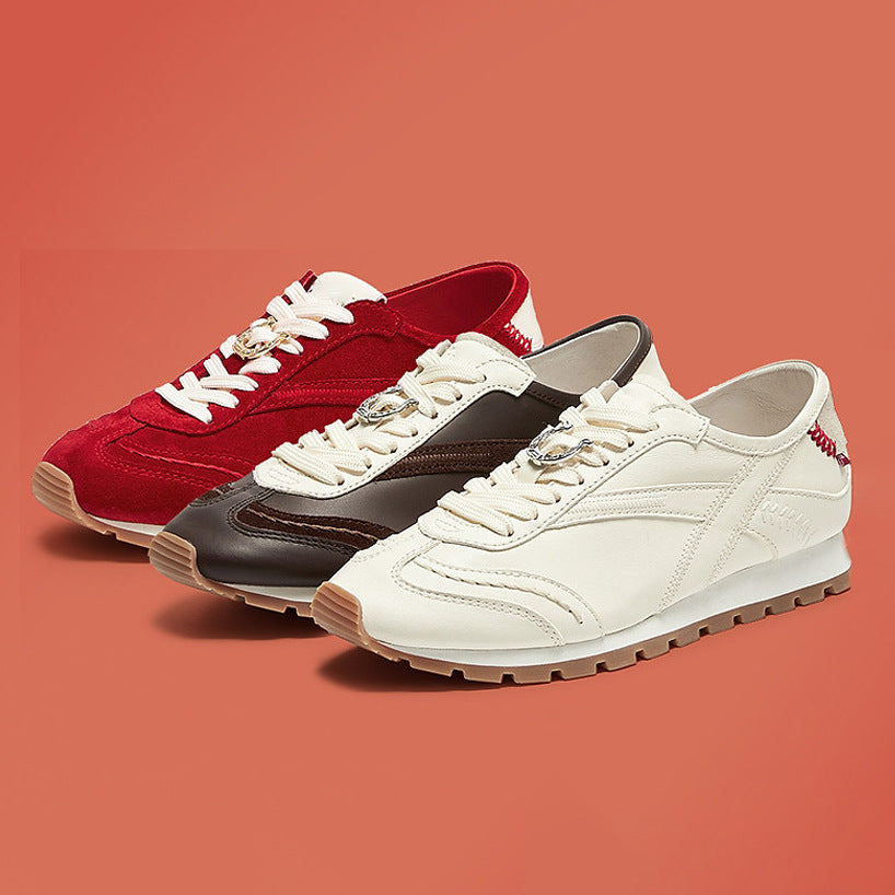 Women's Reversible Cowhide Lucky Horseshoe German Training Women's Sports Shoes