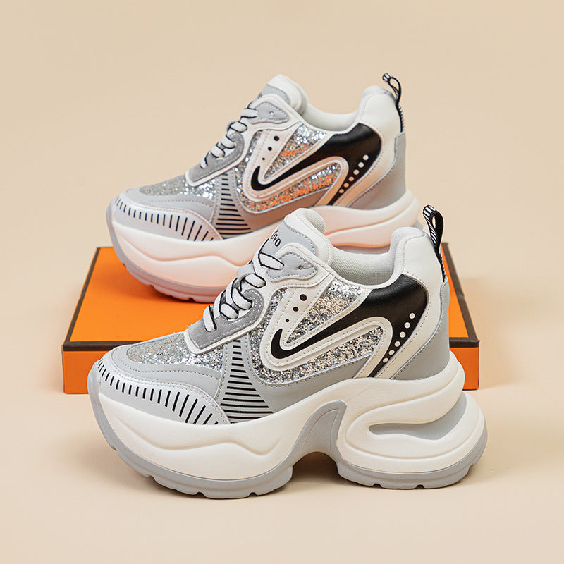 Women's Dad Height Increasing Insole Platform Small Sneakers