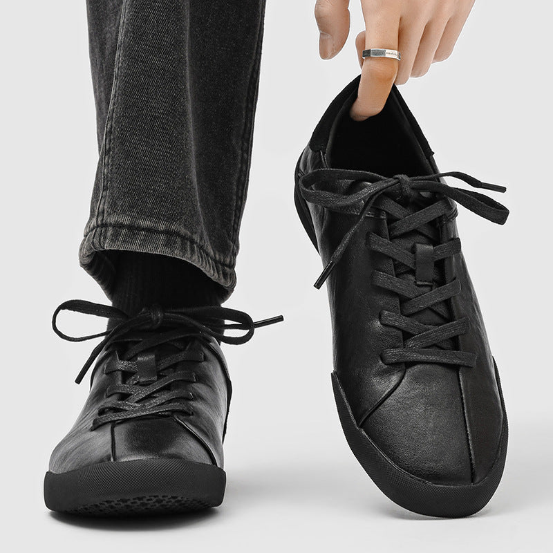 Men's Classic German Training Flat Hiking Fashionable Men's Casual Leather Shoes
