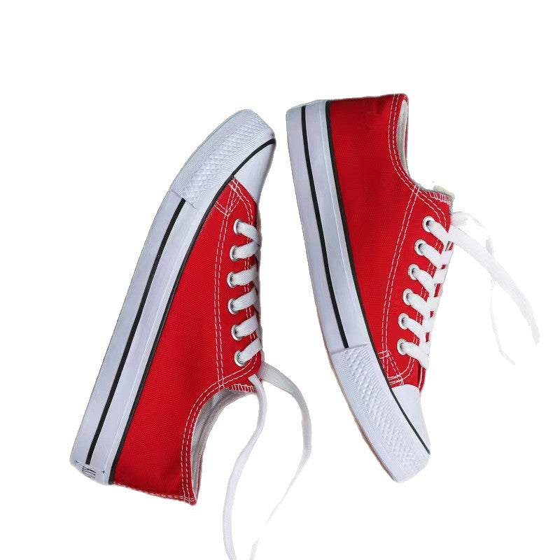 Breathable Versatile Basic Classic Trendy Solid Women's Canvas Shoes