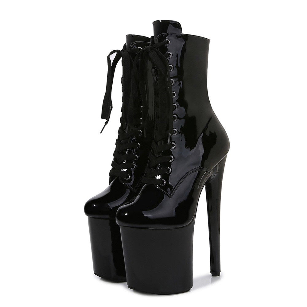 Women's Pole Dance Super High Platform Model Catwalk Nightclub Stage Boots