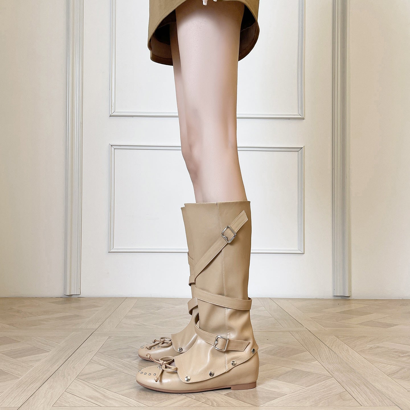 Women's Height Increasing Insole Two-way Detachable Mary Jane Boots