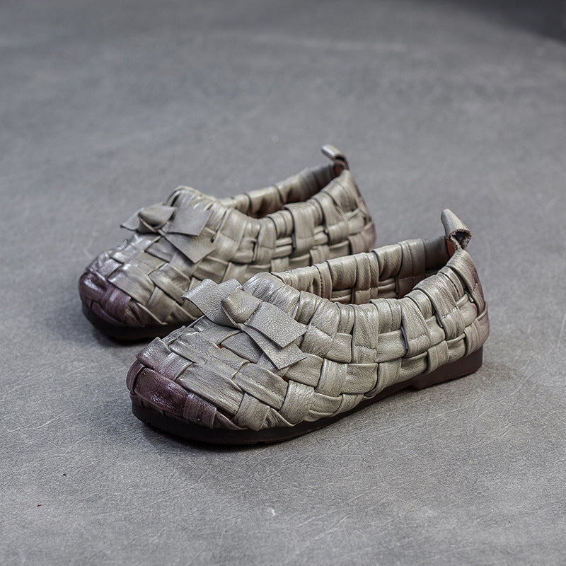 Women's Brushed Korean Style Hand-woven Breathable Hollow Bottom Flat Sandals