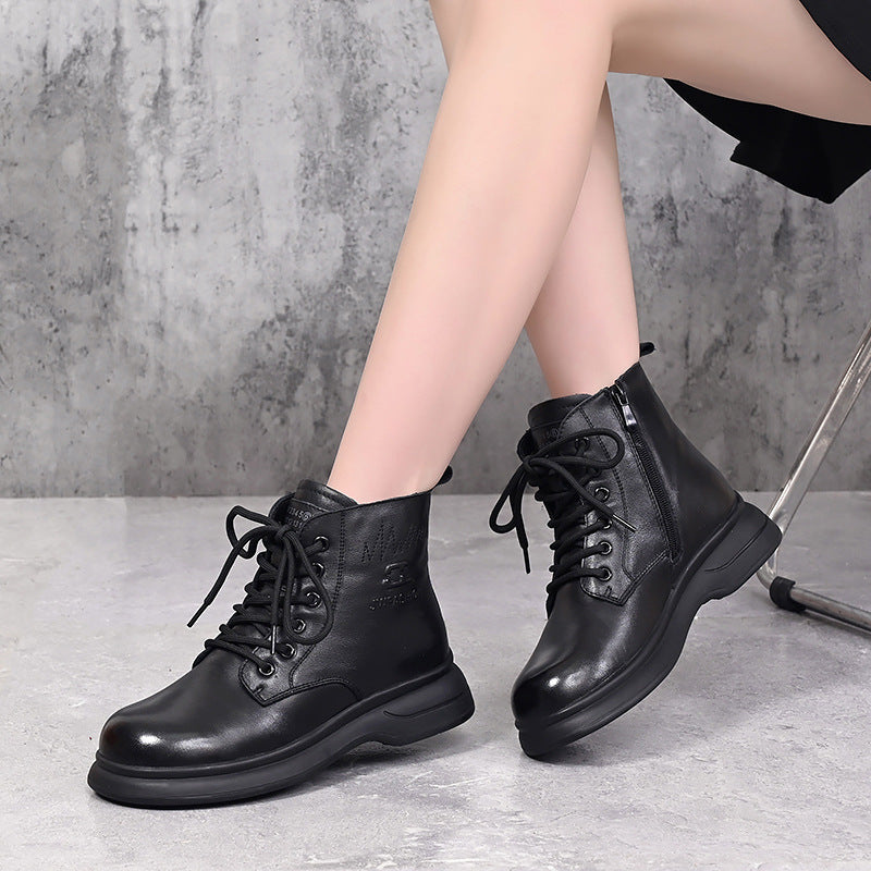 Women's Cotton Fur Integrated Soft Bottom Ankle Snow Boots