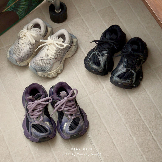 Children's Paris Stitching Needle Boys Daddy Velcro Children's Sports Shoes
