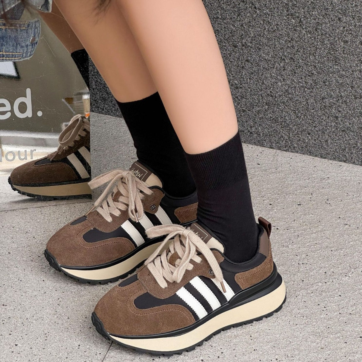 Women's Thick-soled Small Waist German Training Autumn Retro Sneakers