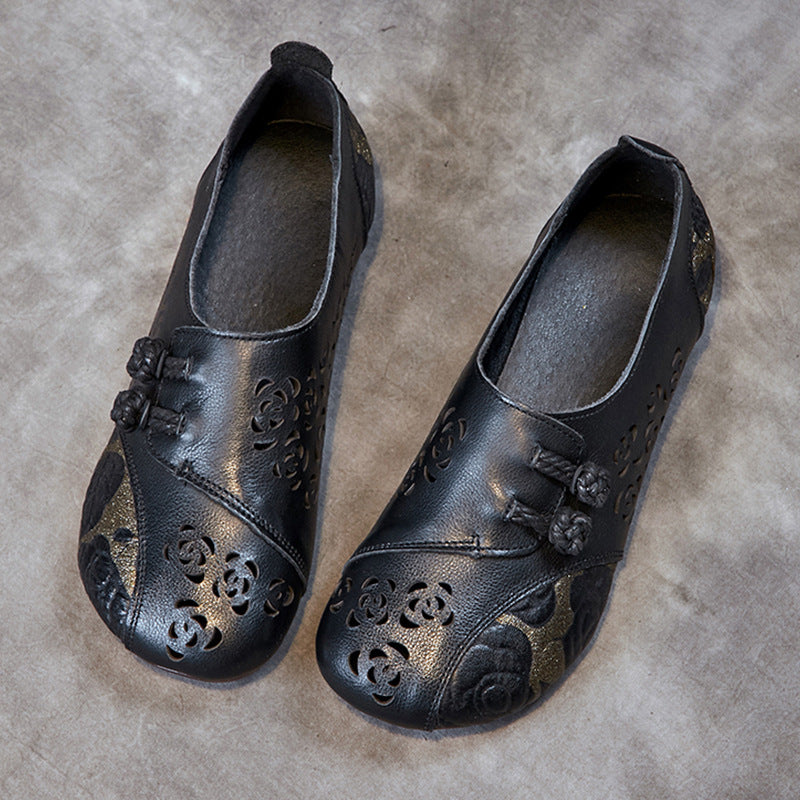 Women's Round Head Leisure Soft Bottom Breathable Casual Shoes