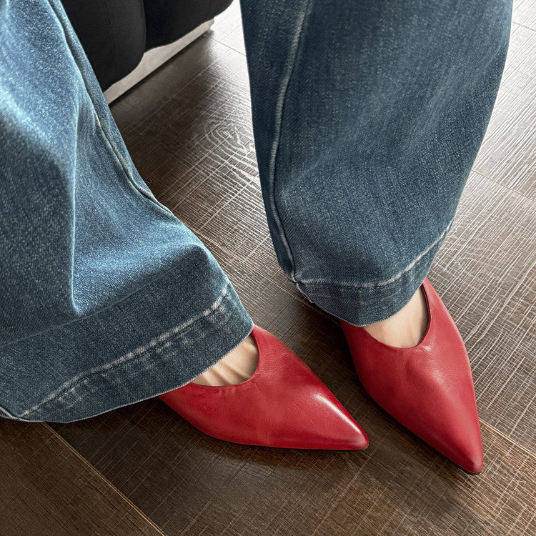 Shallow Mouth Pumps Female Low Early Heels