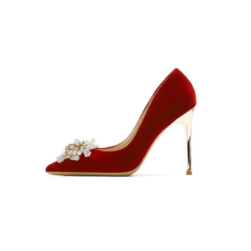 Bride Red High Female Not Tired Toast Chinese Dress Plus Women's Fashion Shoes