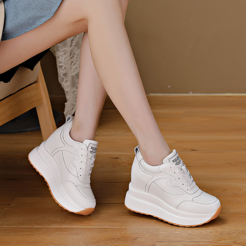 Women's Autumn Platform Muffin Small Height Increasing Insole Women's Casual Shoes