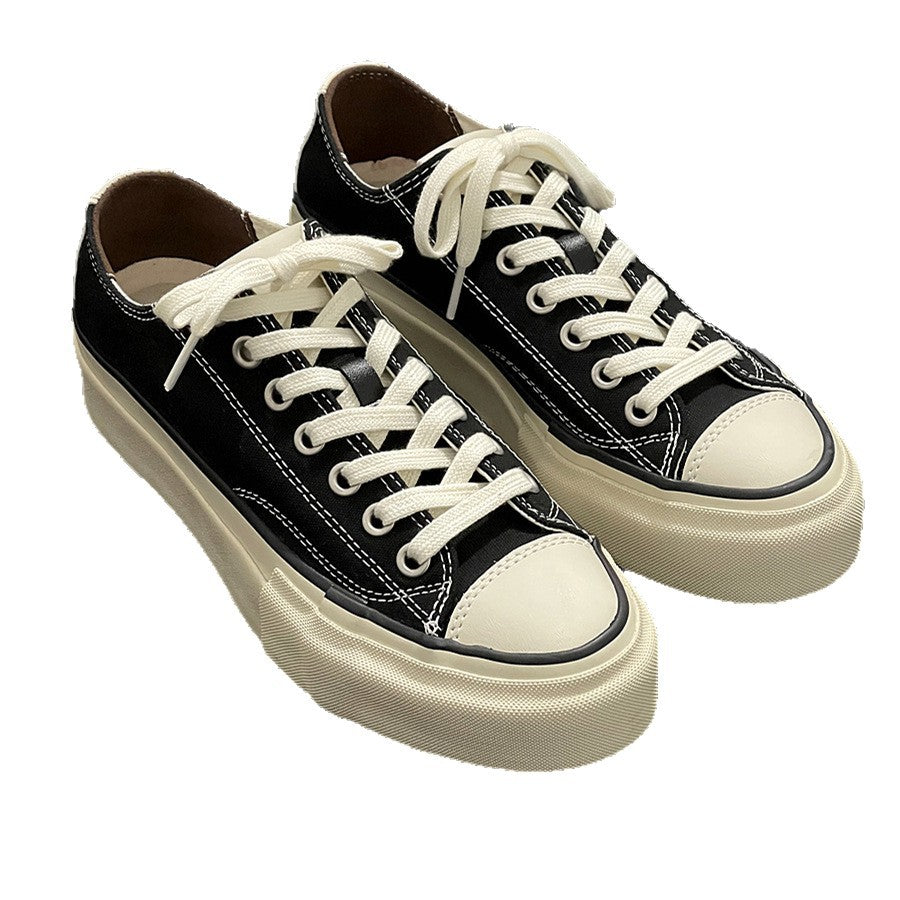 Men's Thick Sole Secondary Vulcanization Craft Board High Density Men's Canvas Shoes