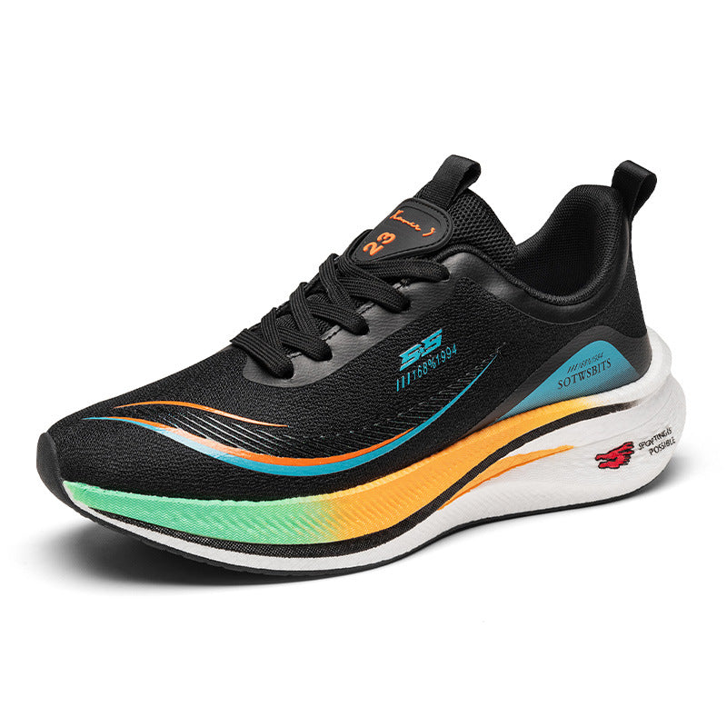 Women's & Men's Breathable Real Popcorn Bottom Carbon Plate Running Sneakers