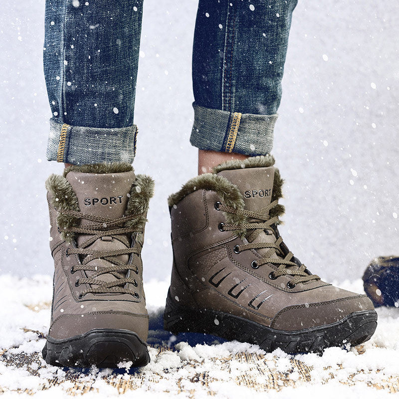 Men's Winter Northeast Cotton Padded Plus Size Warm Veet Thickened Snow Boots