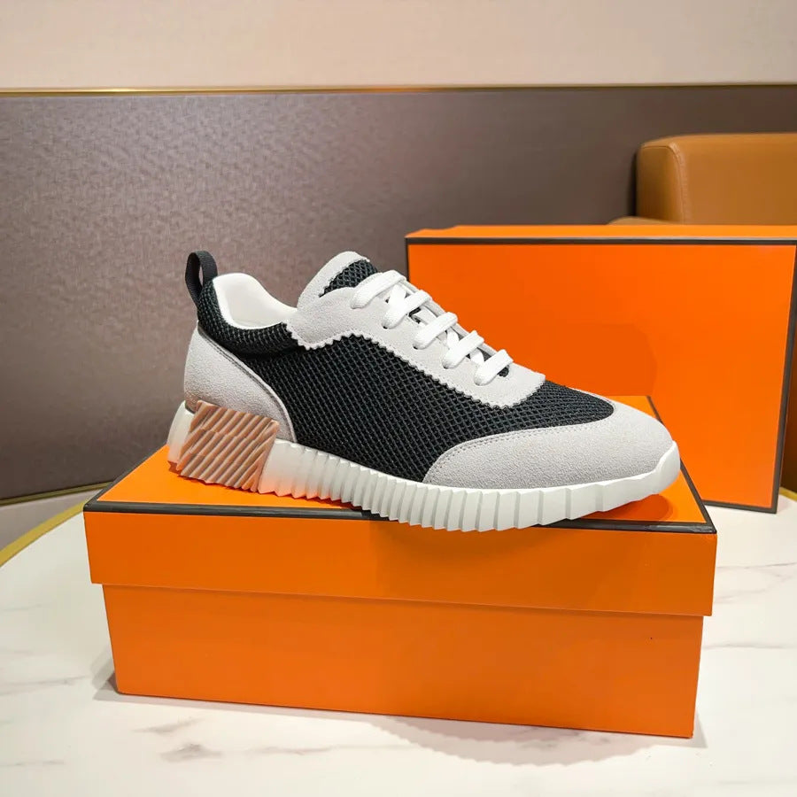 Durable Women's Cowhide Breathable Fashion Comfortable Sneakers