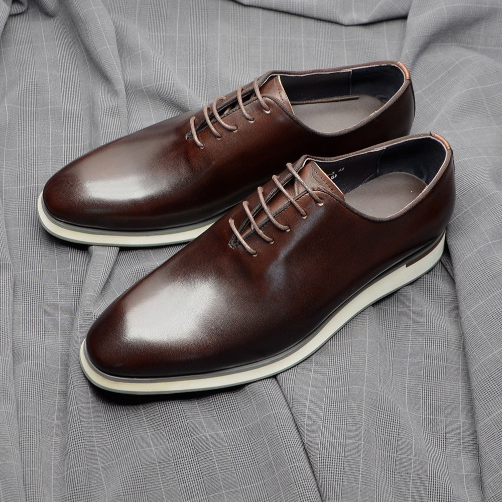 Men's Handmade Oxford Business Top Layer Cowhide Men's Shoes