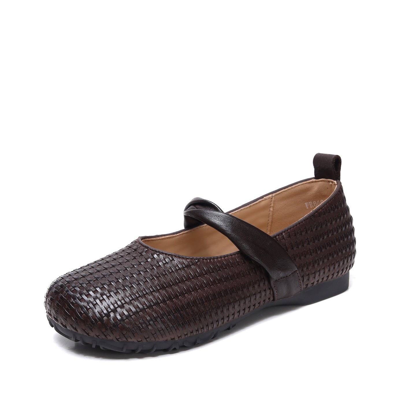 Women's First Layer Cowhide Spring Vintage Hand-woven Low-cut Flat Women's Casual Shoes