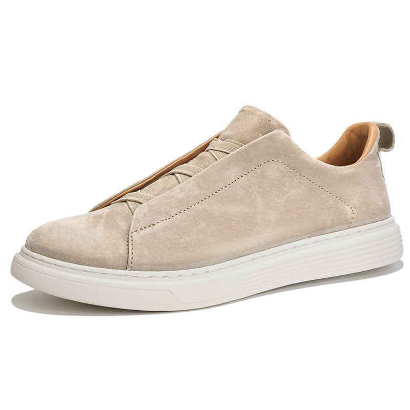 Men's Simple First Layer Cowhide Large Size Leather Shoes