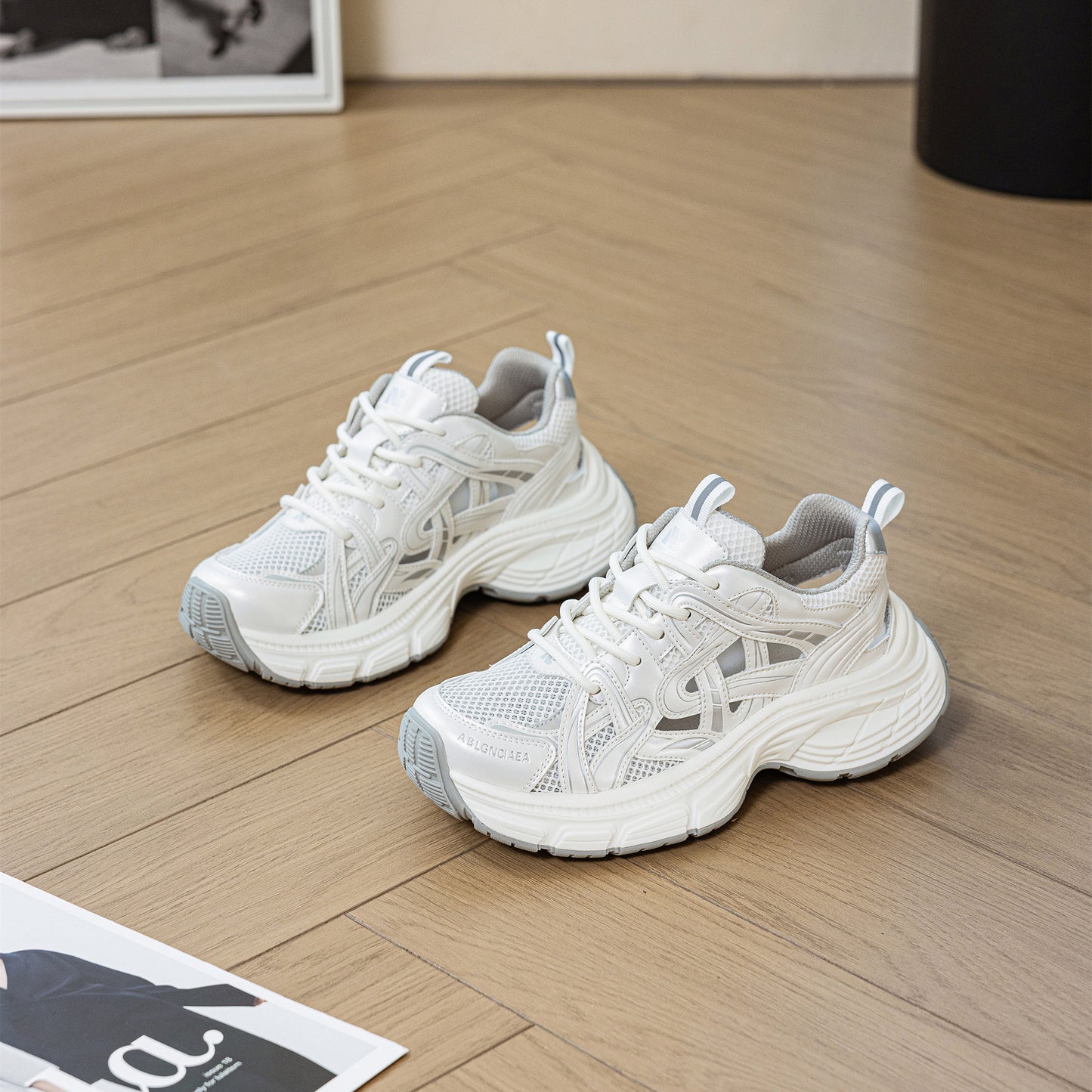 Women's Dad Spring Thick Bottom Jogging Pumps Plus Women's Sports Shoes