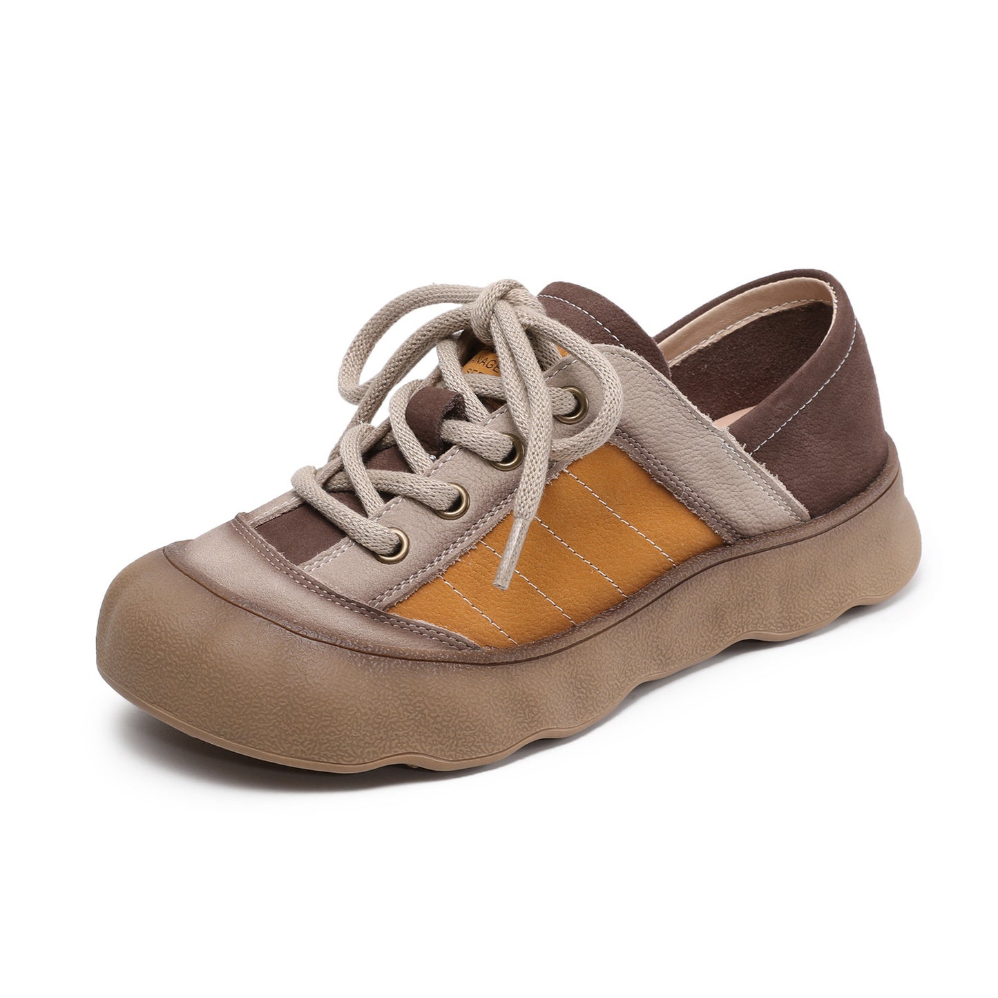 Women's Layer Cowhide Ugly Cute Spring Fashion Special Multicolor Women's Casual Shoes