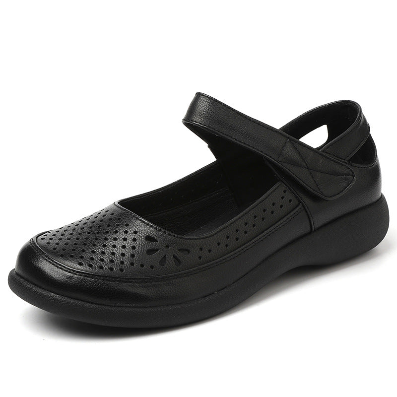 Women's Soft Bottom Comfortable Genuine Pumps Flat Women's Shoes