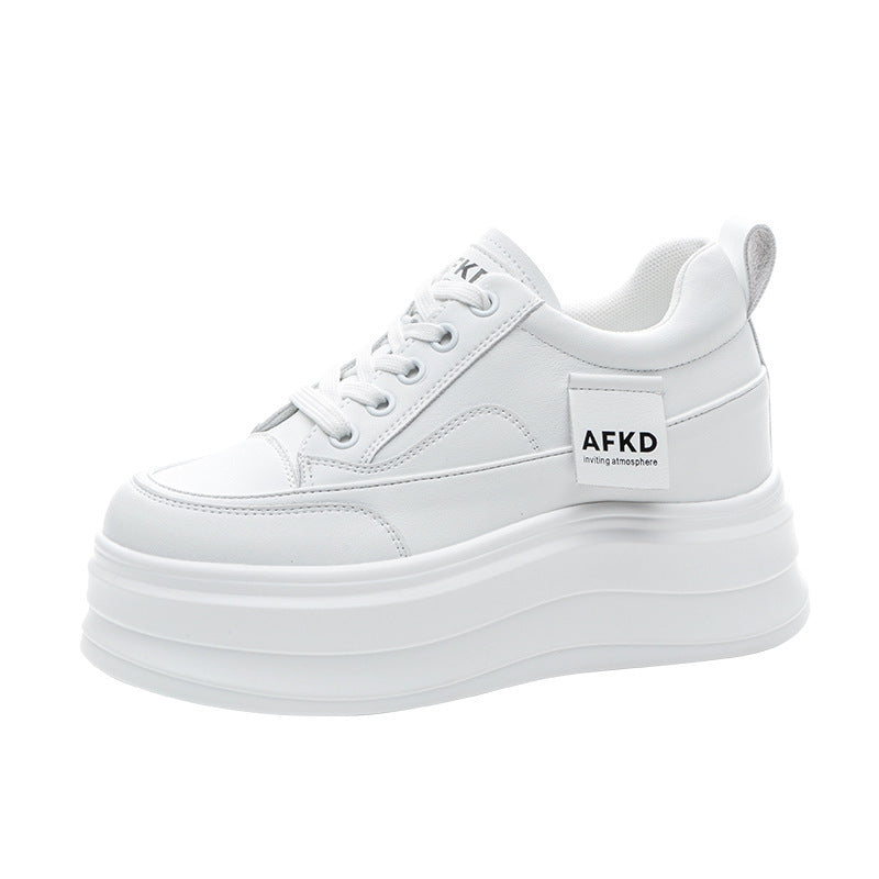 Women's Dad White Comfortable Height Increasing Low Women's Casual Shoes