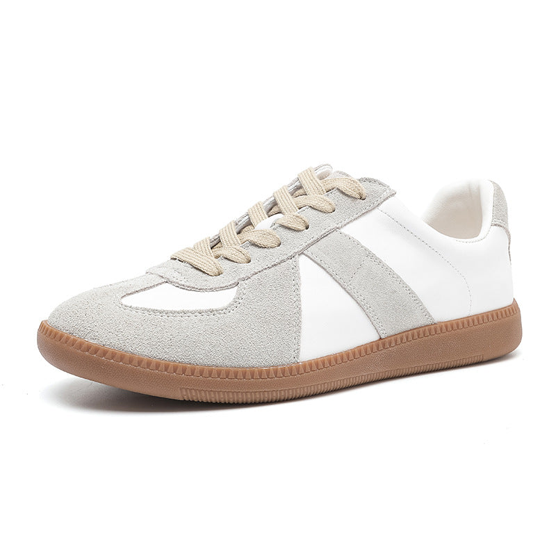Women's & Men's Training Low Top Board Genuine Elevator White Sneakers