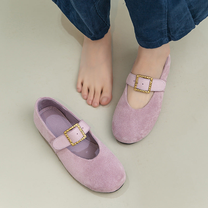 Women's Bottom Pumps First Layer Cattlehide Fashion Women's Casual Shoes